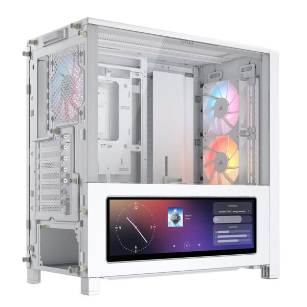 Corsair Frame 4000d Lcd Rs 4x120mm Argb Fan Mesh Temperli Cam Usb 3.2 Premium Mid Tower E Atx Beyaz Gaming Kasa (cc 9011327 Ww) 4