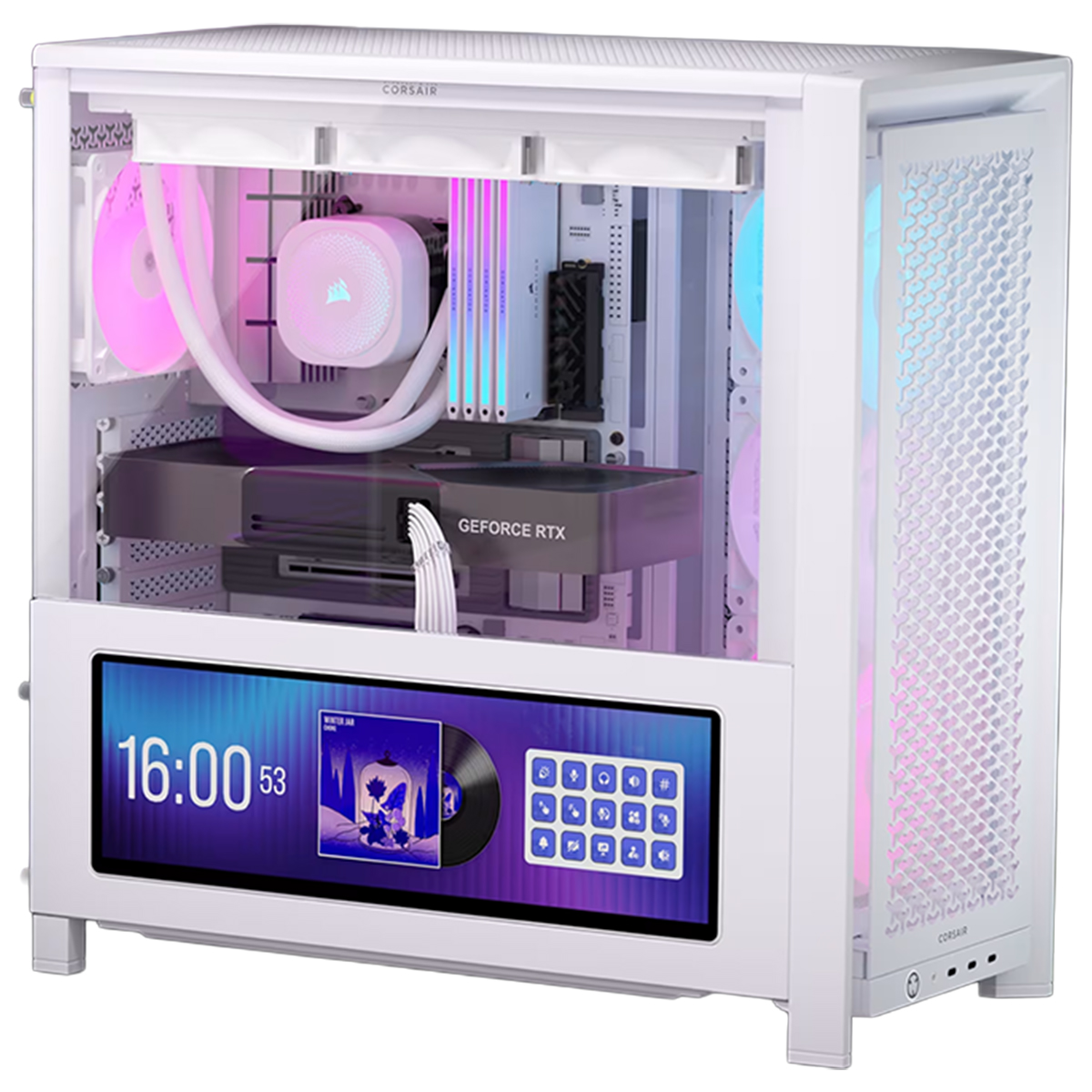 Corsair FRAME 4000D LCD RS Beyaz Gaming Kasa - Gaming.Gen.TR