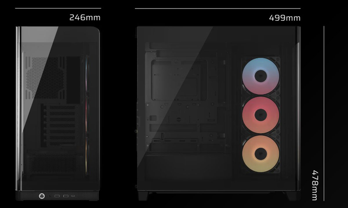 Corsair Frame 4500x Rs R Siyah Gaming Kasa H09