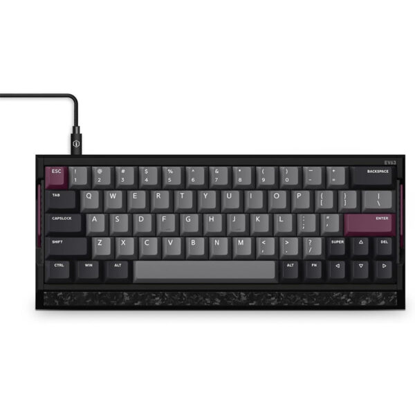 Iqunix Ev63 Dark Purple Magnetic X Pro Manyetik Switch 8k Hz Hall Effect Hotswap Rgb İngilizce Mekanik Gaming Klavye 1