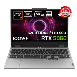 Lenovo Loq 15ahp10 Amd Ryzen 7 250 32gb Ddr5 1tb Ssd Rtx 5060 8gb 100w 15 6 Inc Full Hd 144hz Freedos Gaming Laptop 83jg00bltr Fc1