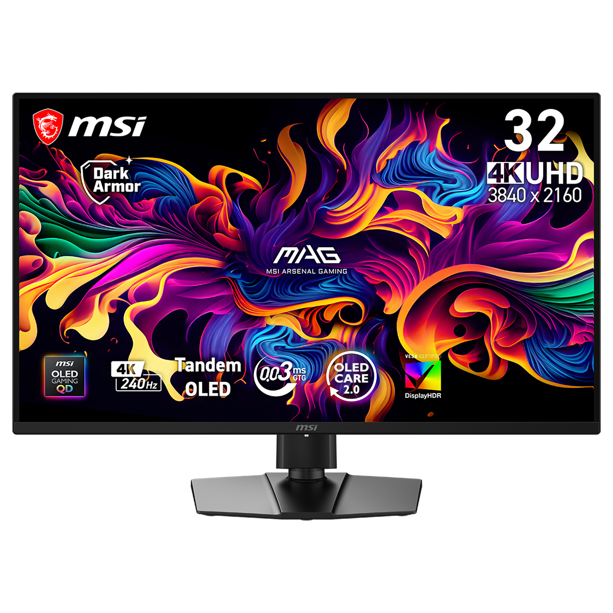 Msi Mag 321up Qd Oled X24 31 5 Inc 240hz 0 03ms 4k Uhd Adaptive Sync Pivot Gaming Monitor 1