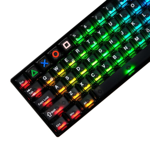 Renkli LED ışıklı gaming mekanik klavye, oyuncular ve bilgisayar meraklıları için ideal, yüksek performans ve estetik tasarım, RGB aydınlatmalı gece oyunları ve çalışma ortamları için mükemmel.