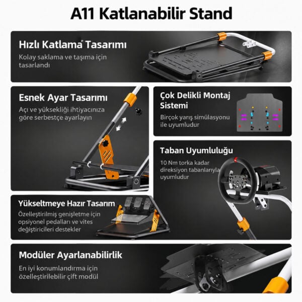 Pxn A11 Katlanabilir Direksiyon Seti Standı 3