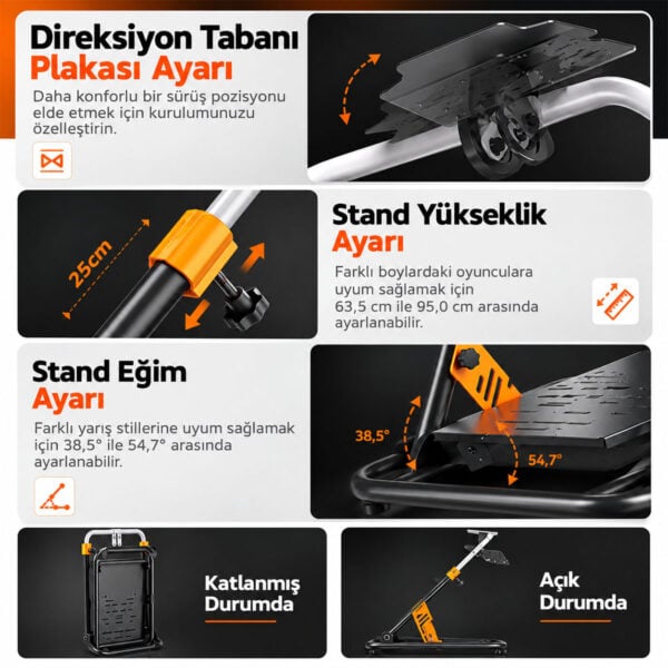 Pxn A11 Katlanabilir Direksiyon Seti Standı 4
