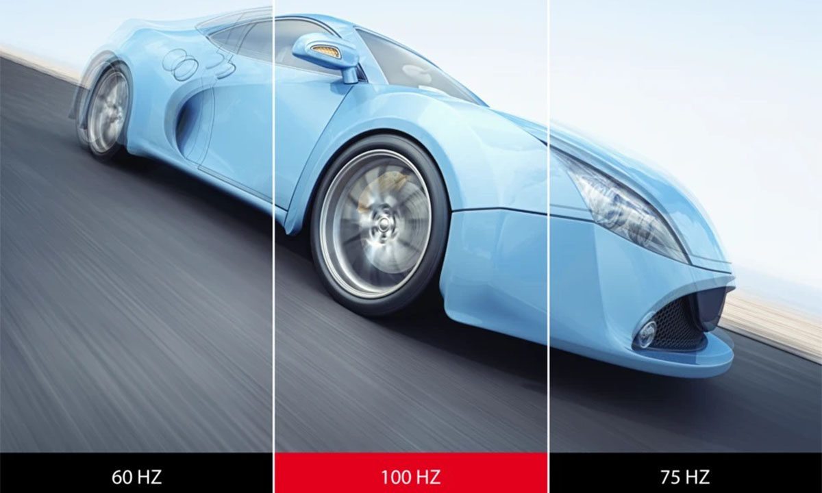 100Hz yenileme hızıyla pürüzsüz görseller