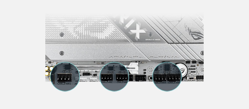 ASUS ROG Strix X870-A Gaming anakartı, WiFi 8000MHz (OC) DDR5, AM5 soket, M.2, HDMI ve DP bağlantılarıyla yüksek performans ve genişleme imkanı sunar.