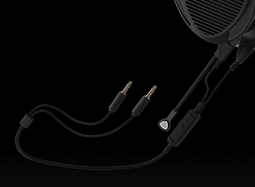 ASUS ROG Kithara 100 mm HIFIMAN Düzlemsel Manyetik Sürücü PS5 Uyumlu Gaming Kulaklık kablosu, yüksek kaliteli ses ve dayanıklılık sağlar. Oyun deneyimini artırmak için tasarlanmış, PS5 uyumlu ve profe.