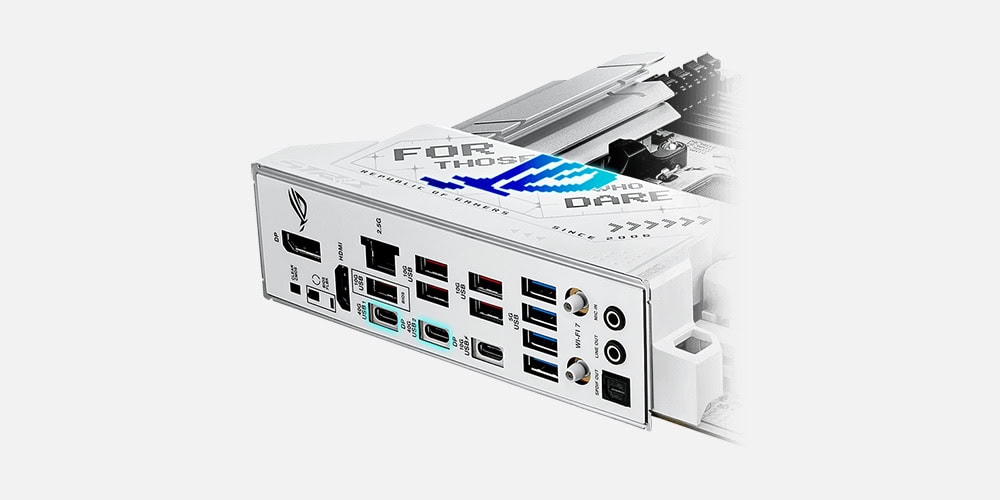 ASUS ROG Strix X870-A anakart, WiFi 8000MHz, DDR5, AM5 soket, M.2, HDMI, DP, ATX form faktörlü yüksek performans anakartı.