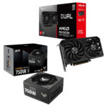 ASUS DUAL Radeon RX 9060 XT 16GB Ekran Kartı + ASUS TUF Gaming 750G 750W Güç Kaynağı