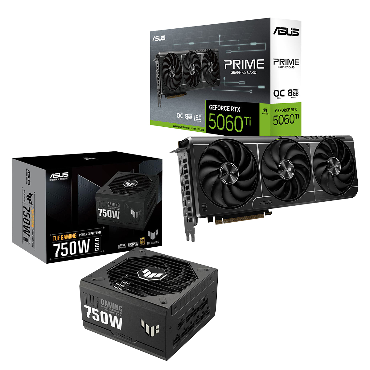 ASUS PRIME GeForce RTX 5060 Ti OC 8GB Ekran Kartı + ASUS TUF