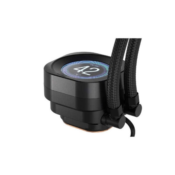 Corsair Nautilus 360 RS LCD ARGB sıvı soğutucu, 360mm radyatör, Intel ve AMD uyumlu, gelişmiş soğutma performansı ve renkli ARGB aydınlatma özellikleriyle yüksek performans sağlar.