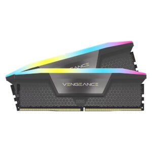 Corsair Vengeance RGB 96GB DDR5 RAM, RGB aydınlatmalı, yüksek performanslı, 6000MHz hızında, Intel XMP 3.0 ve AMD EXPO uyumlu, oyun ve yüksek performans bilgisayarları için ideal.