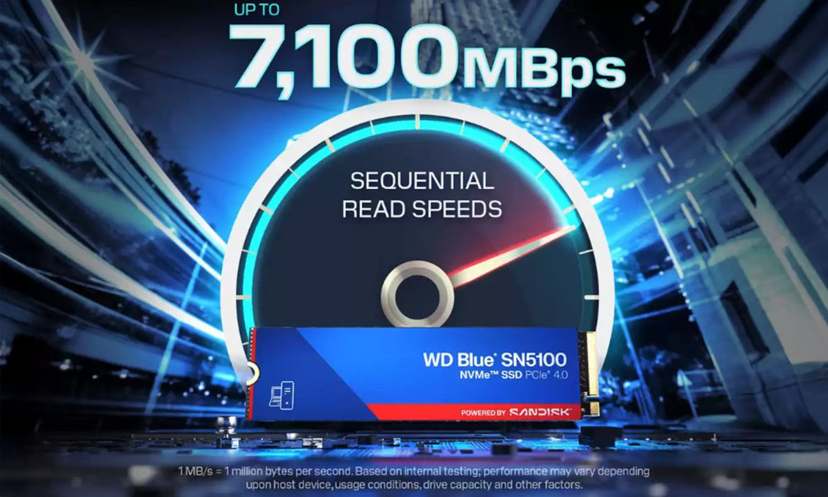 WD Blue SN5100 NVMe Katı Hal Diski ile yapay zekanın gücünden faydalanın.