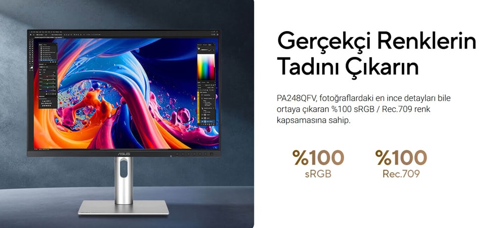 ASUS ProArt PA248QFV 24.1 inç 100Hz 5ms WUXGA Adaptive Sync IPS Pivot Monitör h16