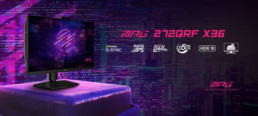 MSI MPG 272QRF X36 27 inç 360Hz 0.5ms 2K WQHD G-Sync Pulsar Rapid IPS Pivot Gaming Monitör h2