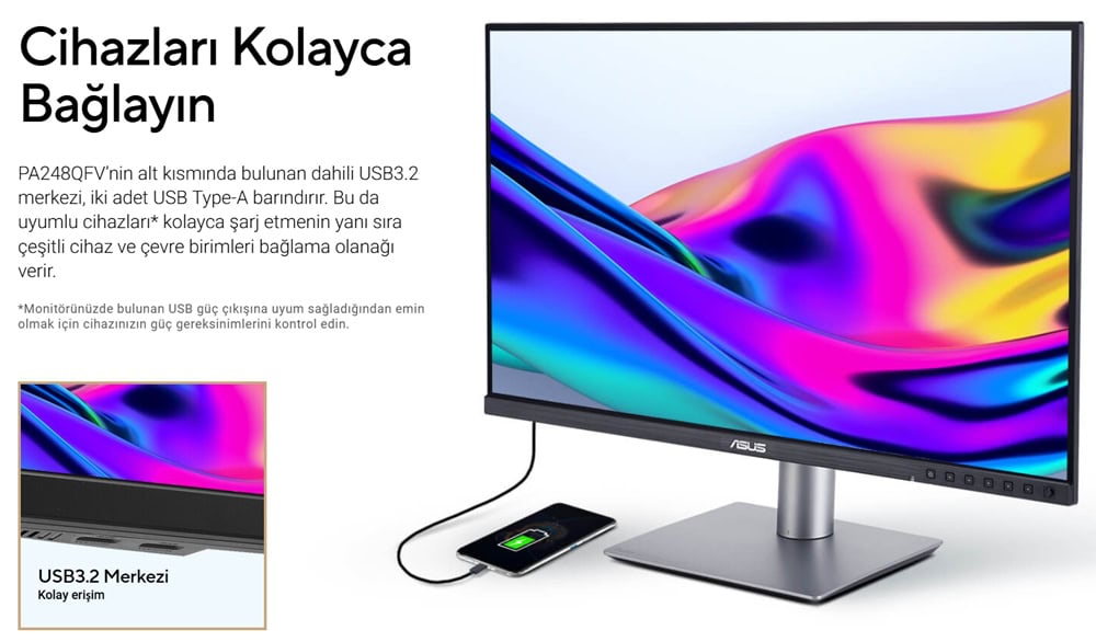 ASUS ProArt PA248QFV 24.1 inç 100Hz 5ms WUXGA Adaptive Sync IPS Pivot Monitör h22