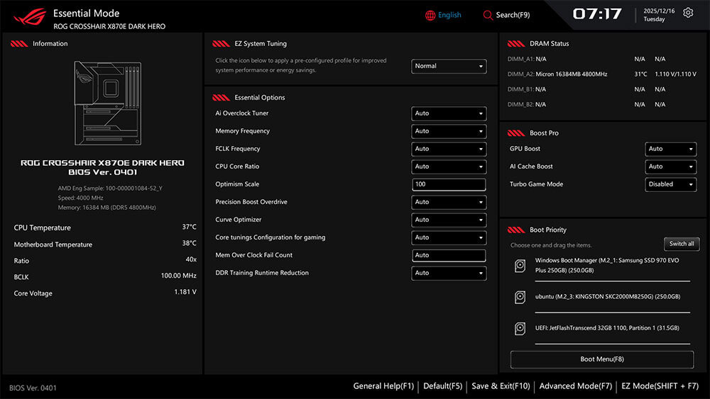 ROG CROSSHAIR X870E DARK HERO