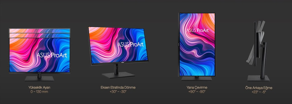 ASUS ProArt Display PA328CGV 32 inç 165Hz 2K WQHD IPS monitör, yüksek renk doğruluğu ve geniş görüş açısıyla profesyonel tasarım ve içerik üretimi için ideal.