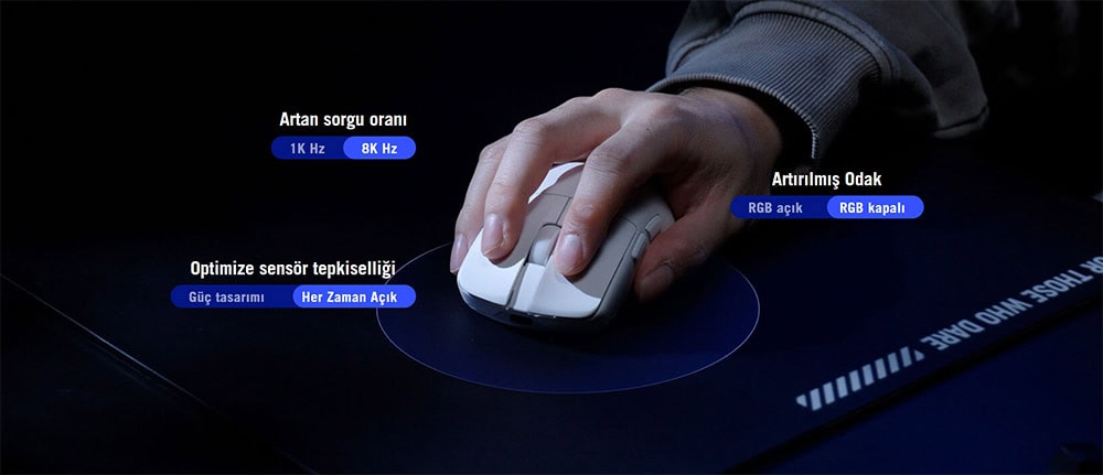 ROG Harpe II Ace RED ASUS ROG Harpe II Ace Kırmızı AimPoint Pro Sensörlü Kablosuz Gaming Mouse, yüksek hassasiyet ve hızlı tepki süresi ile profesyonel oyun deneyimi sunar. Ergonomik tasarımı ve gelişmiş sensör teknolojis.