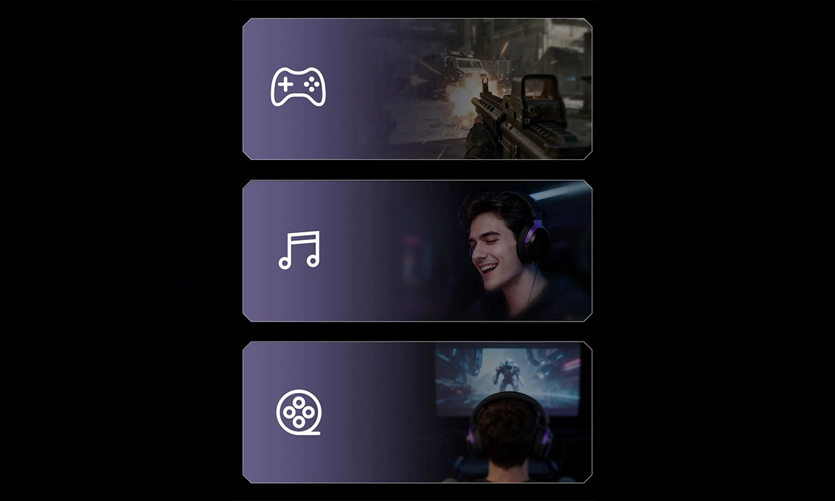 Oyun / Sinema / Müzik Üç Ses Modu