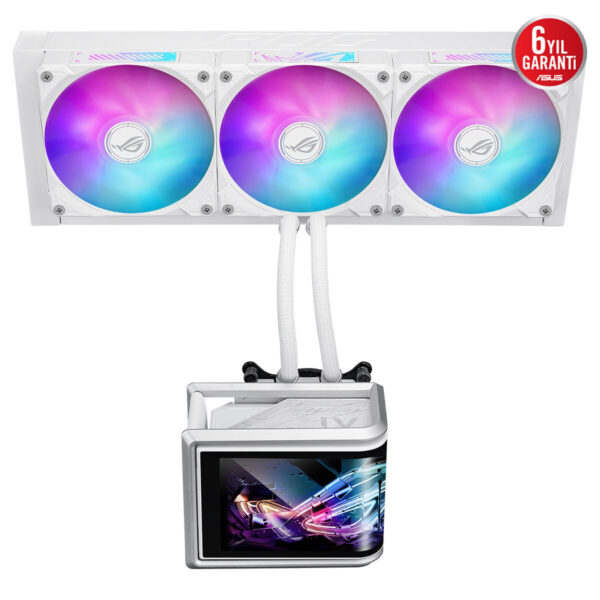 Asus Rog Ryuo Iv 360 Argb White Edition Beyaz 360mm Intel Amd Uyumlu İşlemci Sıvı Soğutucu 3