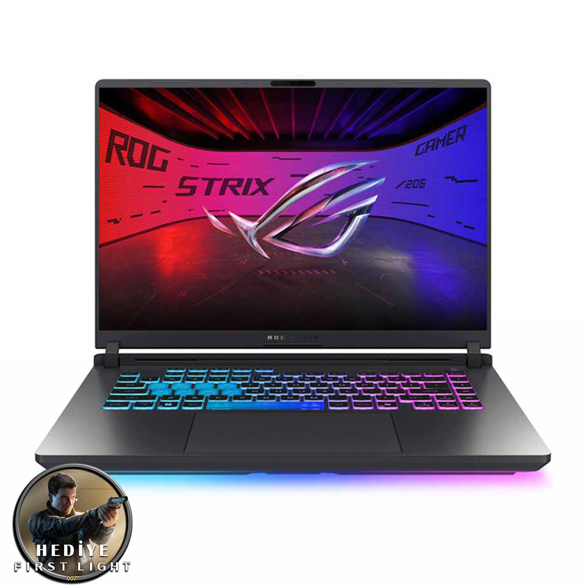 Asus Rog Strix G16 G615jmr S5048 Gaming Intel Core I7 14650hx Geforce Rtx 5060 8gb 115w 16gb Ddr5 512gb Ssd 16 Inç 2.5k Wqxga 240hz 3ms Ips Level Freedos Gaming Laptop 007 First L