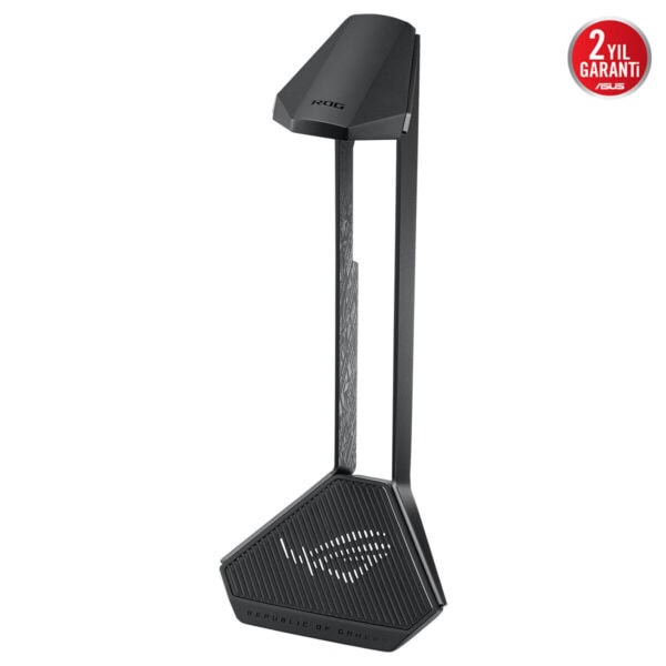 ASUS ROG Throne II Core kulaklık standı, oyun kulaklıklarınızı düzenli tutmak ve şık görünüm sağlamak için tasarlanmış yüksek kaliteli bir aksesuar.