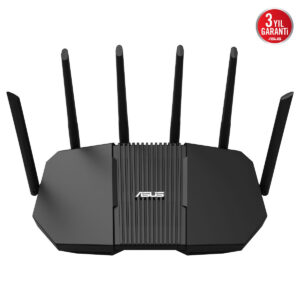 ASUS RT-BE90U üç bant Wi-Fi 7 router, yüksek hız ve stabil bağlantı sağlar, gelişmiş ağ performansı ve 3 yıllık garanti ile ev ve ofis kullanımı için ideal.