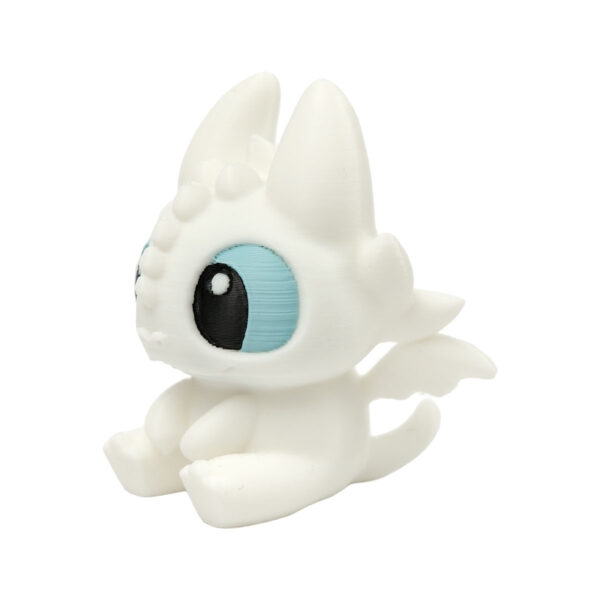 Ejderhanı Nasıl Eğitirsin Toothless Dişsiz Light Fury Özel Minifigür (3 4 Cm) Beyaz 3