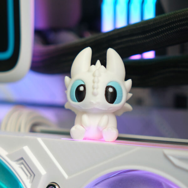 Ejderhanı Nasıl Eğitirsin Toothless Dişsiz Light Fury Özel Minifigür (3 4 Cm) Beyaz 5