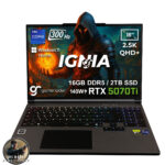 GameRaider IGNIA GR16 Intel Core i9-14900HX GeForce RTX 5070Ti 12GB 140W 48GB DDR5 1TB SSD 16 inç 2.5K QHD+ 300Hz FreeDos Gaming Laptop - Çanta Hediyeli - 007 First Light Hediyeli