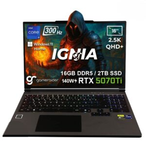 Gameraider Ignia Gr16 Intel Core I9 14900hx Geforce Rtx 5070ti 12gb 140w 48gb Ddr5 1tb Ssd 16 Inc 2 5k Qhd 300hz Freedos Gaming Laptop Canta Hediyeli Control Resonant Hediye