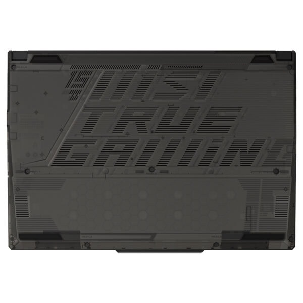 MSI Cyborg 15 A13VE-2270XTRNN gaming laptop arka kapağı, şık tasarımı ve dayanıklı yapısıyla dikkat çekiyor. Yüksek performanslı Intel Core i5 ve GeForce RTX 4050 ekran kartı ile oyun deneyimini artır.