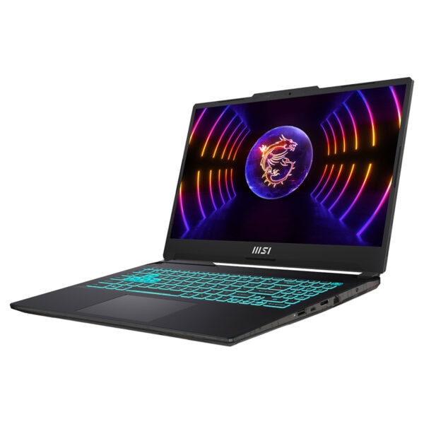 MSI CYBORG 15 A13VE-2270XTRNN oyun dizüstü bilgisayarı, Intel Core i5-13420H işlemci ve GeForce RTX 4050 ekran kartı ile güçlü oyun deneyimi sunar.