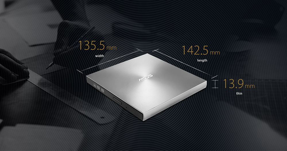 ASUS ZenDrive U8M SDRW-08U8M-U Gold M-DISC Destekli Harici Ultra İnce DVD Yazıcı h2
