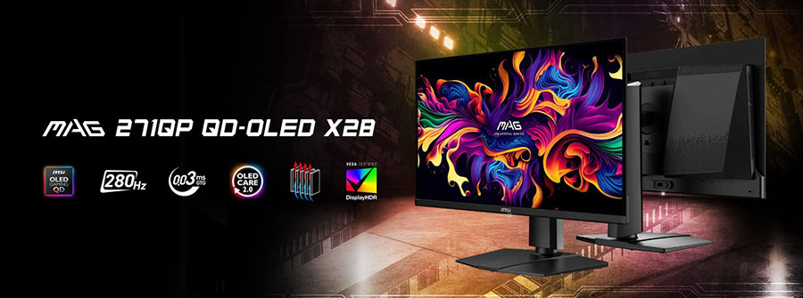 MSI MAG 271QP QD-OLED 26.5 inç oyun monitörü, 280Hz yenileme hızı ve 0.03ms tepki süresi ile yüksek performans sağlar. 2K WQHD çözünürlük ve Adaptive Sync teknolojisiyle akıcı oyun deneyimi sunar.