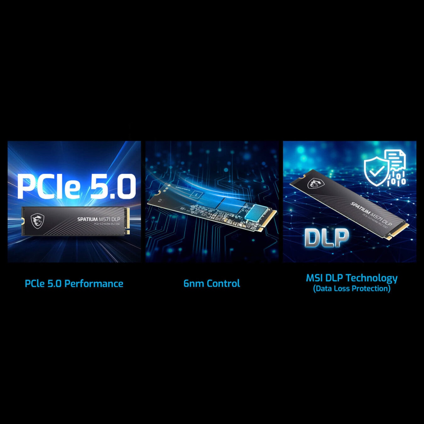 MSI SPATIUM M571 DLP 2TB NVMe PCIe Gen5 x4 Okuma 14500MB - Yazma 11000MB M.2 SSD h3