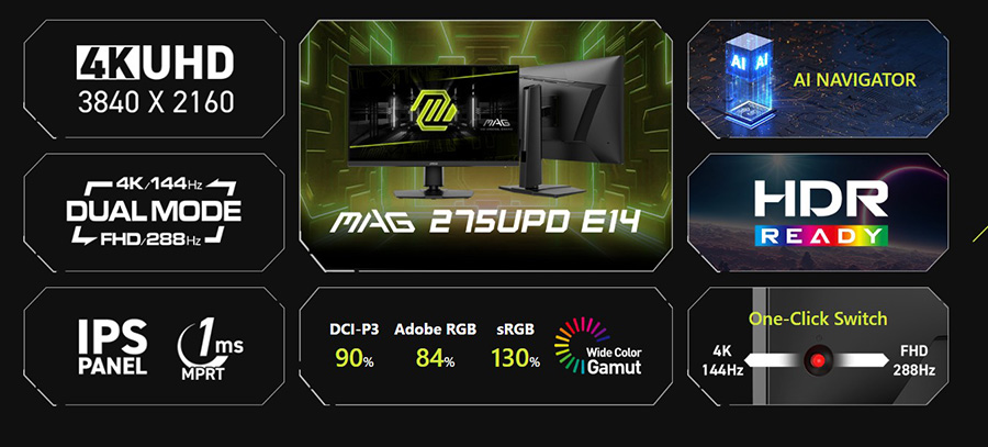 MSI MAG 275UPD E14 Gaming Monitör H4