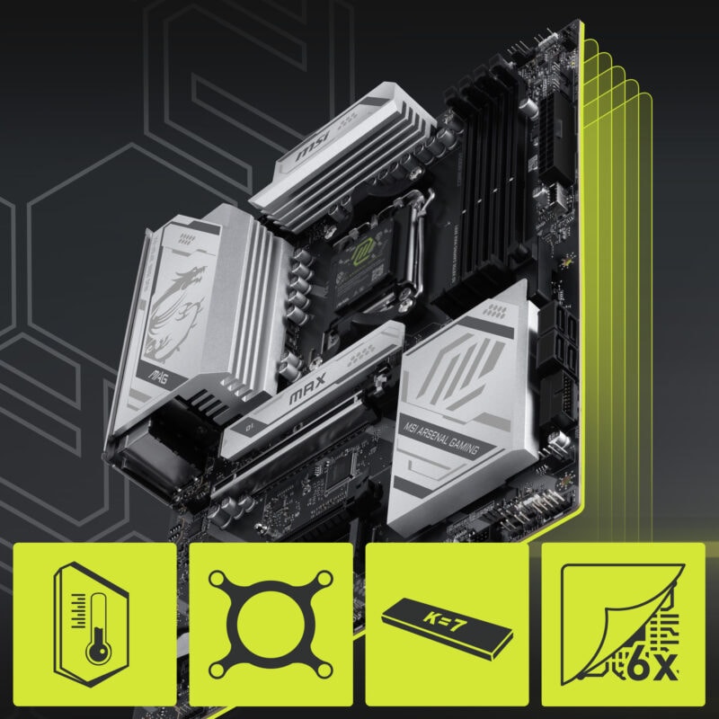 MSI MAG X870E GAMING MAX WIFI anakart, DDR5 RAM, AM5 soket, M.2 ve HDMI çıkışlarıyla yüksek performans ve geniş bağlantı seçenekleri sunar. Gaming ve overclock için ideal, stabil ve dayanıklı tasarım.