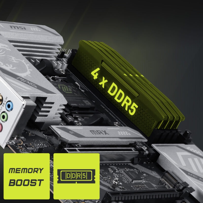 Yüksek performanslı MSI MAG X870E GAMING MAX WIFI anakart, DDR5 RAM, AM5 soket ve M.2 desteği ile oyun ve yüksek performans bilgisayarları için ideal.