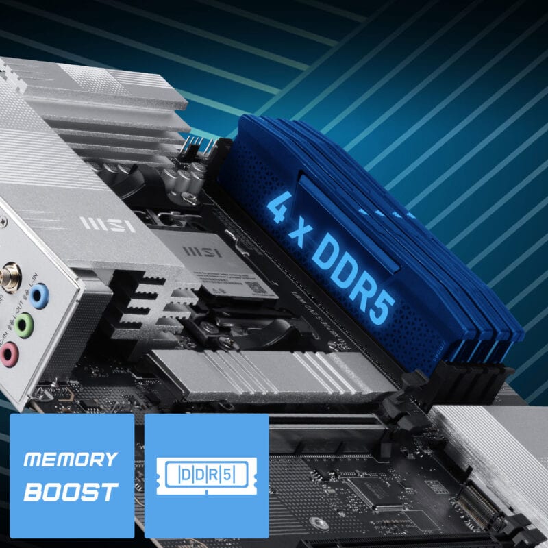 MSI PRO X870E-S EVO WIFI anakart, DDR5 RAM, 4x DDR5 slot, HDMI, USB4, M.2, OC desteği, ATX form faktörü, yüksek performanslı anakart.