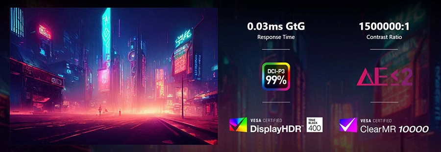 Yüksek çözünürlüklü ve hızlı tepki süresine sahip MSI MAG 271QP QD-OLED 26.5 inç oyun monitörü, 280Hz yenileme hızı ve 0.03ms tepki süresi ile üstün oyun deneyimi sağlar.