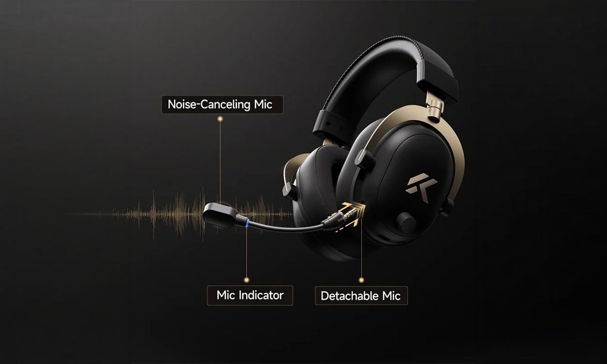 MCHOSE V9 Turbo Beyaz Altın 7.1 Surround Kablosuz Gaming Kulaklık, yüksek ses kalitesi ve konforlu tasarımıyla oyun ve müzik deneyimini artırır.