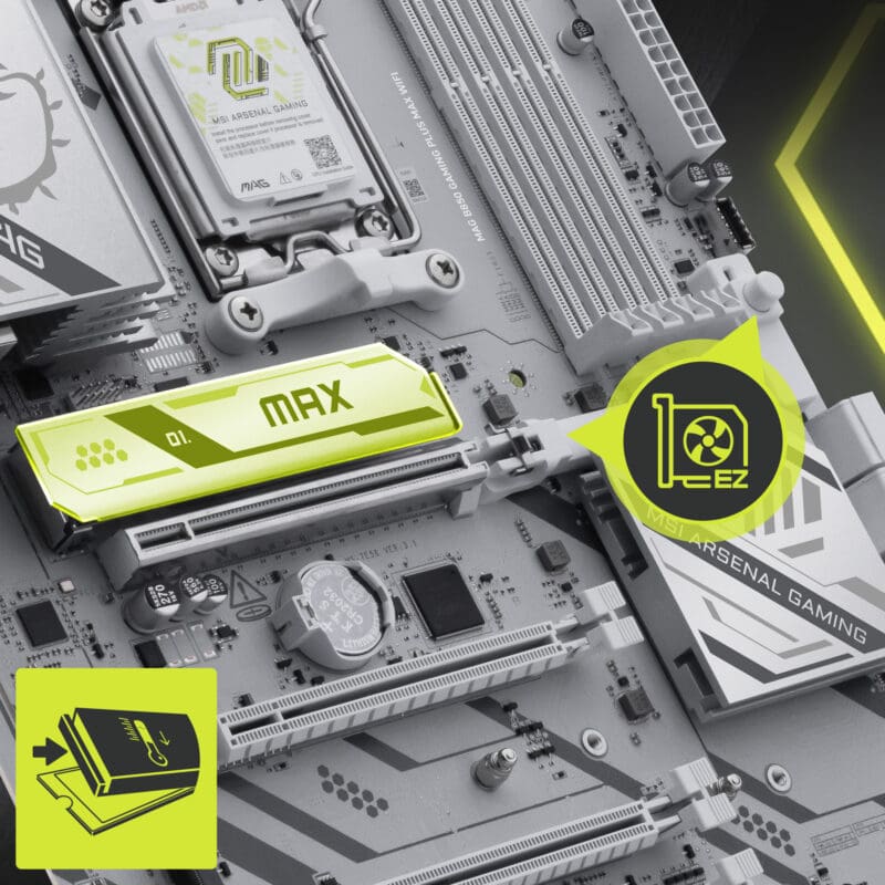 MSI MAG B850 GAMING PLUS MAX anakart, DDR5 RAM, AM5 soket, yüksek performans ve gelişmiş özellikler ile oyun ve profesyonel kullanım için ideal.