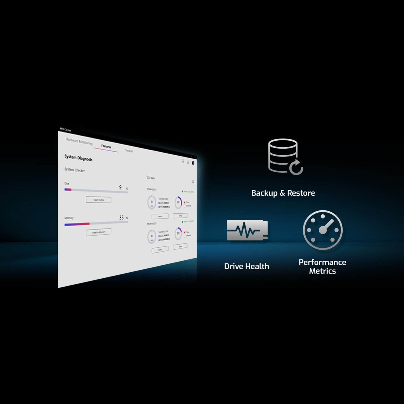 MSI SPATIUM M571 DLP 2TB NVMe PCIe Gen5 x4 Okuma 14500MB - Yazma 11000MB M.2 SSD h10