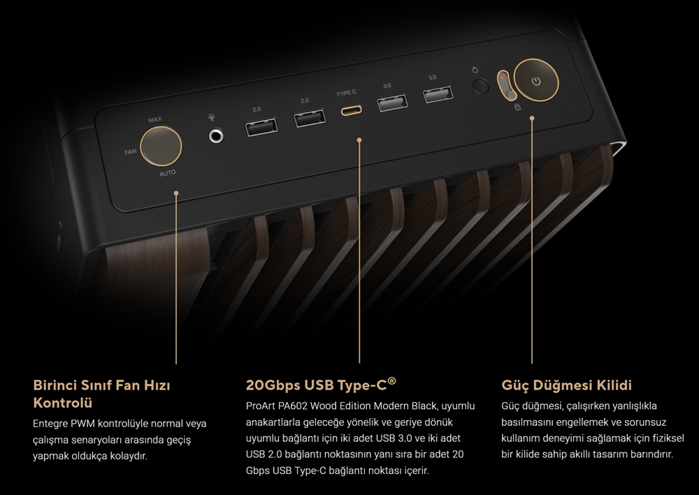 ProArt PA602 Wood Edition Modern Black - Metal Panel