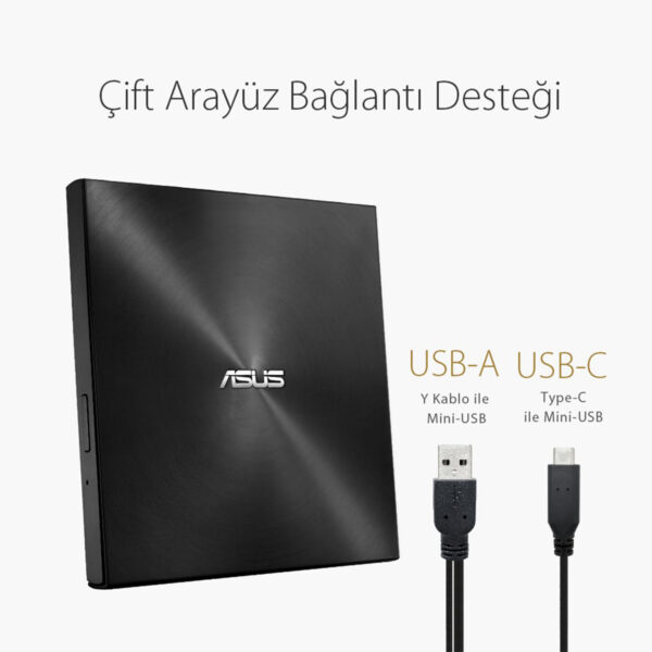 Asus Zendrive U9m Sdrw 08u9m U Black M Disc Destekli Harici Ultra Ince Dvd Yazici 7