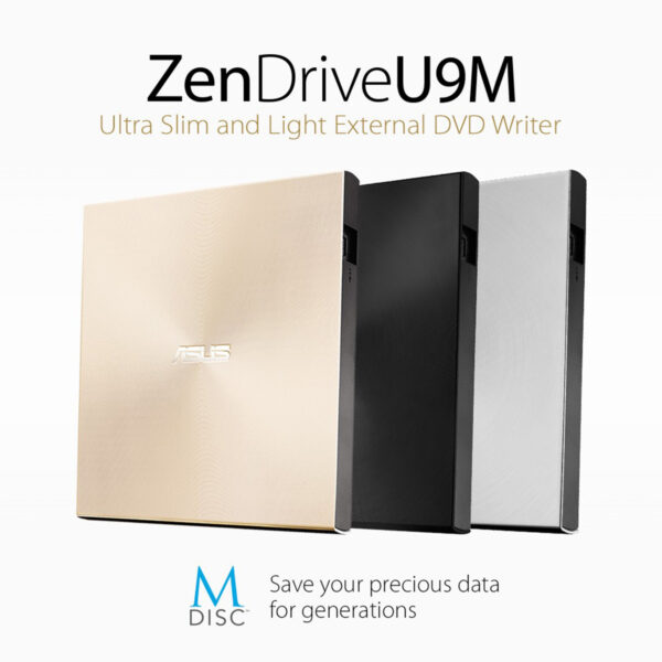 Asus Zendrive U9m Sdrw 08u9m U Gold M Disc Destekli Harici Ultra Ince Dvd Yazici 5