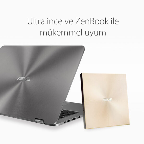 Asus Zendrive U9m Sdrw 08u9m U Gold M Disc Destekli Harici Ultra Ince Dvd Yazici 6